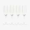 Set de 4 copas de cava de cristal Gler 21cl