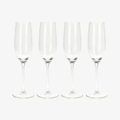 Set de 4 copas de cava de cristal Gler 21cl