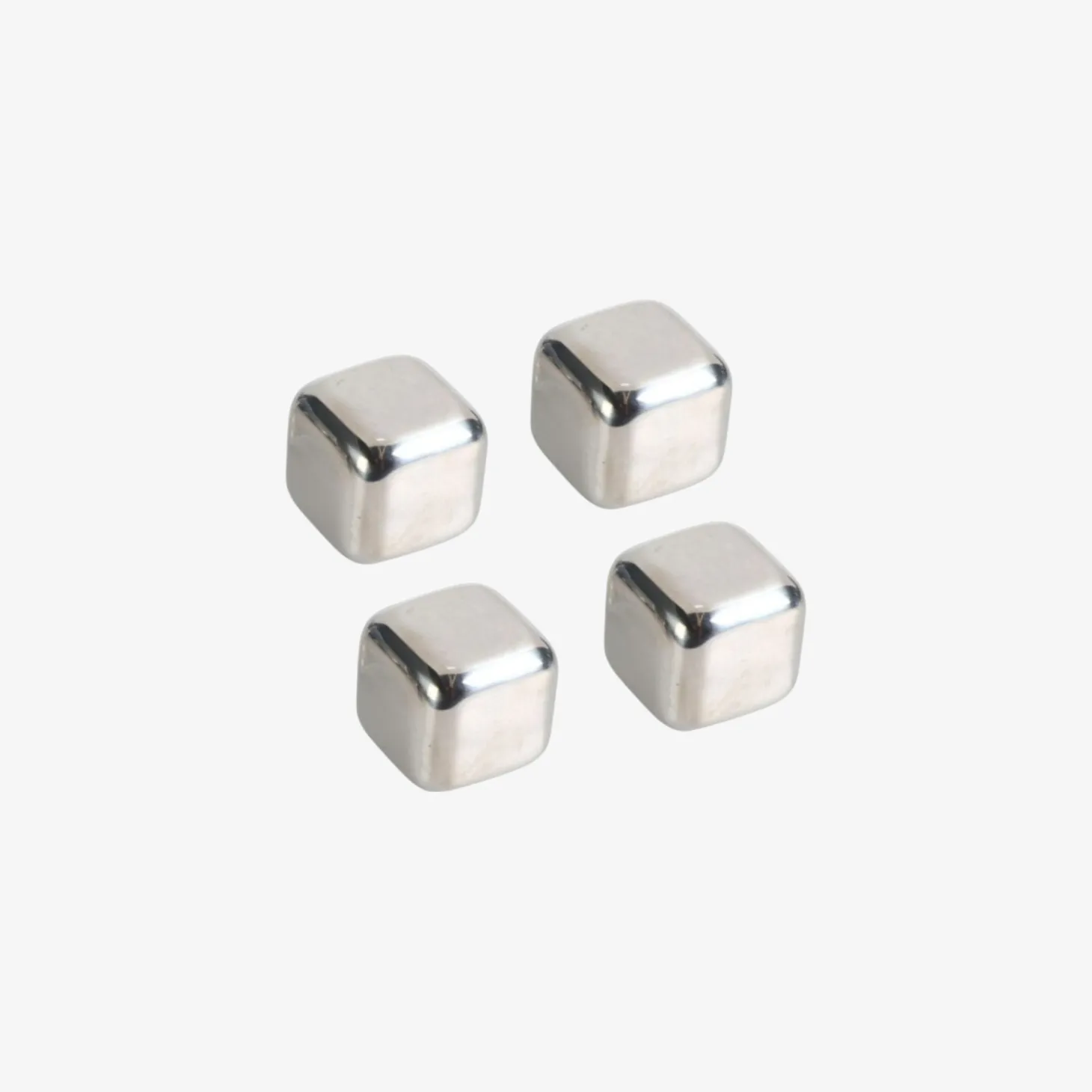 Set de 4 cubitos de acero inoxidable