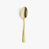Set de 12 cucharas de café de acero inoxidable dorado 14cm Zafra