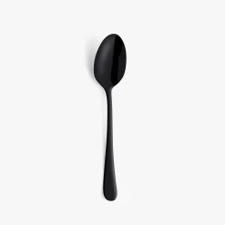 Set de 12 cucharas de postre de acero inoxidable negro 19cm Zafra