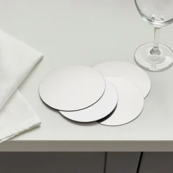 Set de 4 láminas antigoteo plateadas