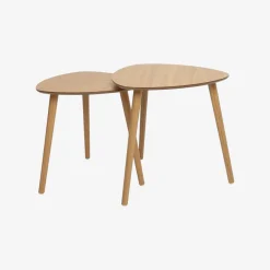Set de 2 mesas auxiliares de madera Sevilla 44,5cm