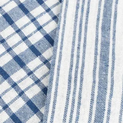 Set de 2 paños de algodón con rayas azules Midson45x65cm
