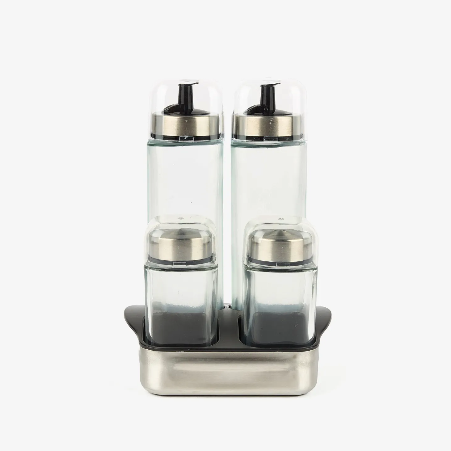 Set de 4 piezas aceitera/vinagrera de cristal 270ml