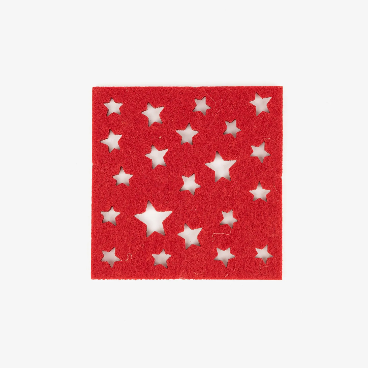 Set de 4 posavasos fieltro Estrellas 10x10cm