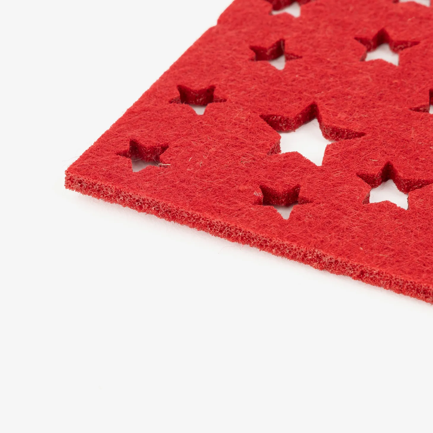 Set de 4 posavasos fieltro Estrellas 10x10cm