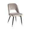 Set de 2 sillas de comedor velvet gris Mayah 56x49x83cm