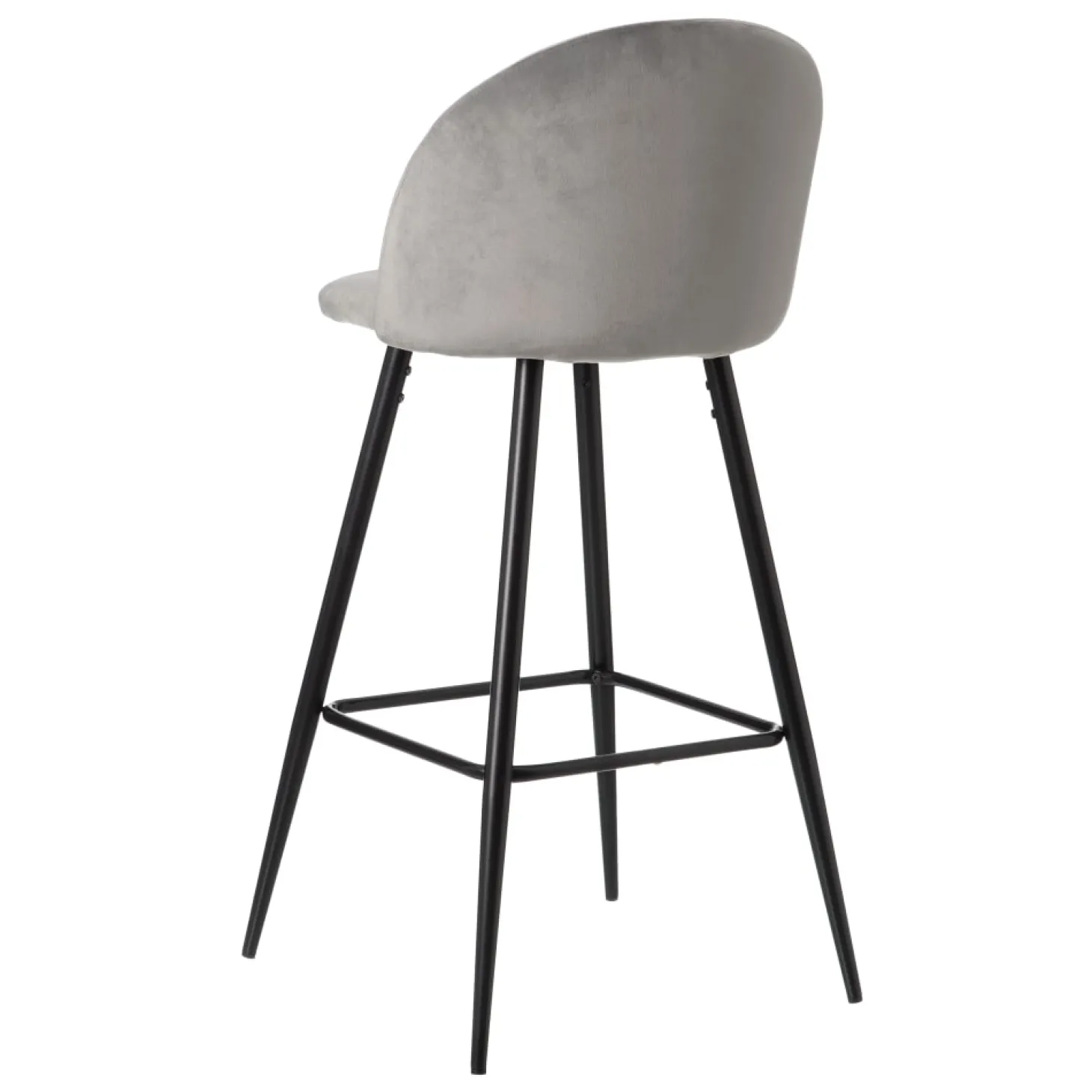 Set de 2 taburetes altos de metal gris Caleb 40x48x102cm