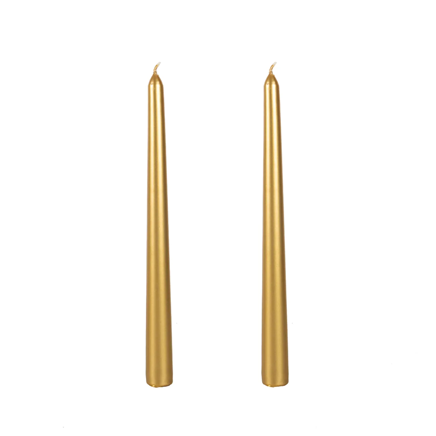 Set de 2 velas candelabro oro 25cm