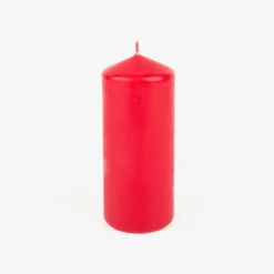 Set de 7 velas decorativas pilar rojas