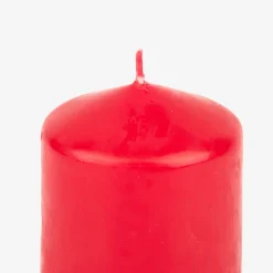 Set de 7 velas decorativas pilar rojas