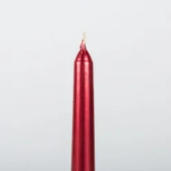 Set de 2 velas para candelabro rojo 25cm