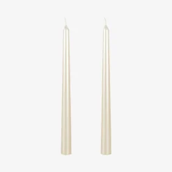 Set de 2 velas para candelabro crema 25cm