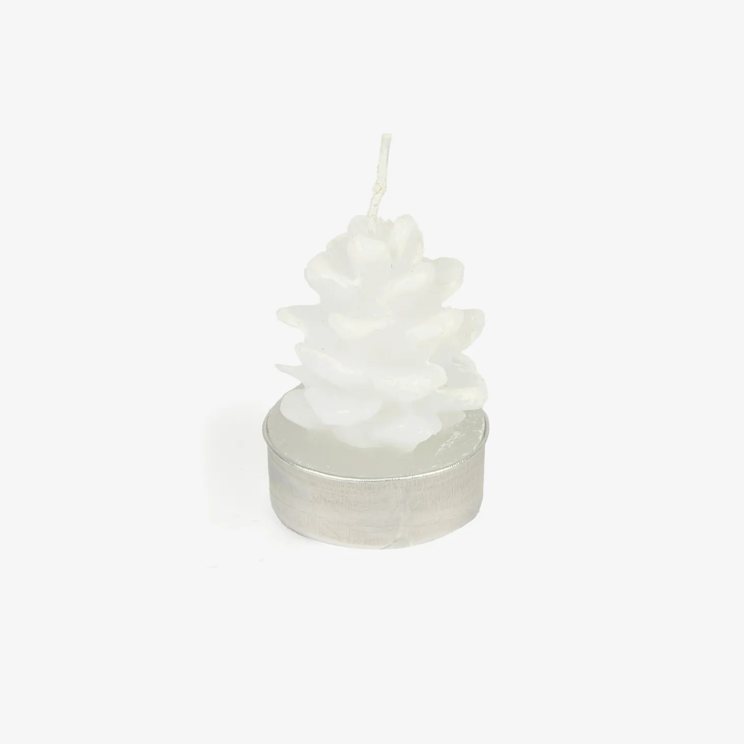 Set de 6 velas tealight piña blancas