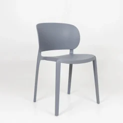 Silla de comedor apilable gris Daniela 50x49x77,5cm