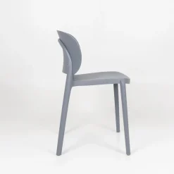 Silla de comedor apilable gris Daniela 50x49x77,5cm