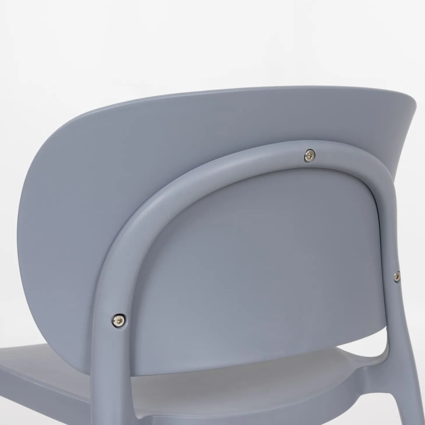 Silla de comedor apilable gris Daniela 50x49x77,5cm