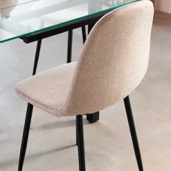 Silla de comedor beige arena Concept 45x55x86cm
