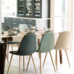 Silla de comedor beige Concept 45x55x86cm