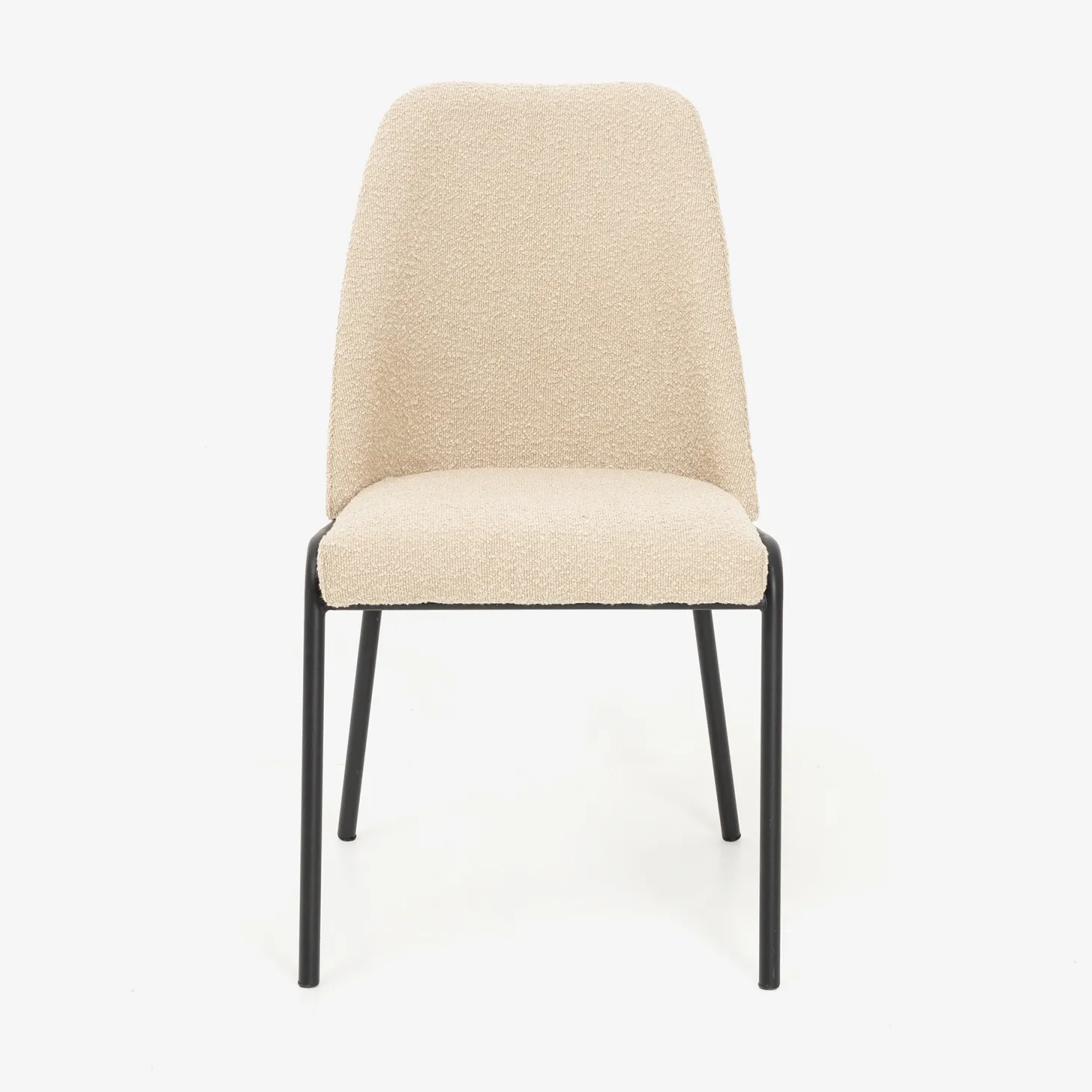 Silla de comedor borreguito beige Mina 49x60x91cm