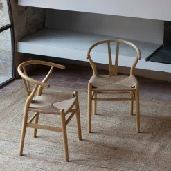 Silla de comedor de madera de olmo Irma 49x42x78cm Clau&Chloe