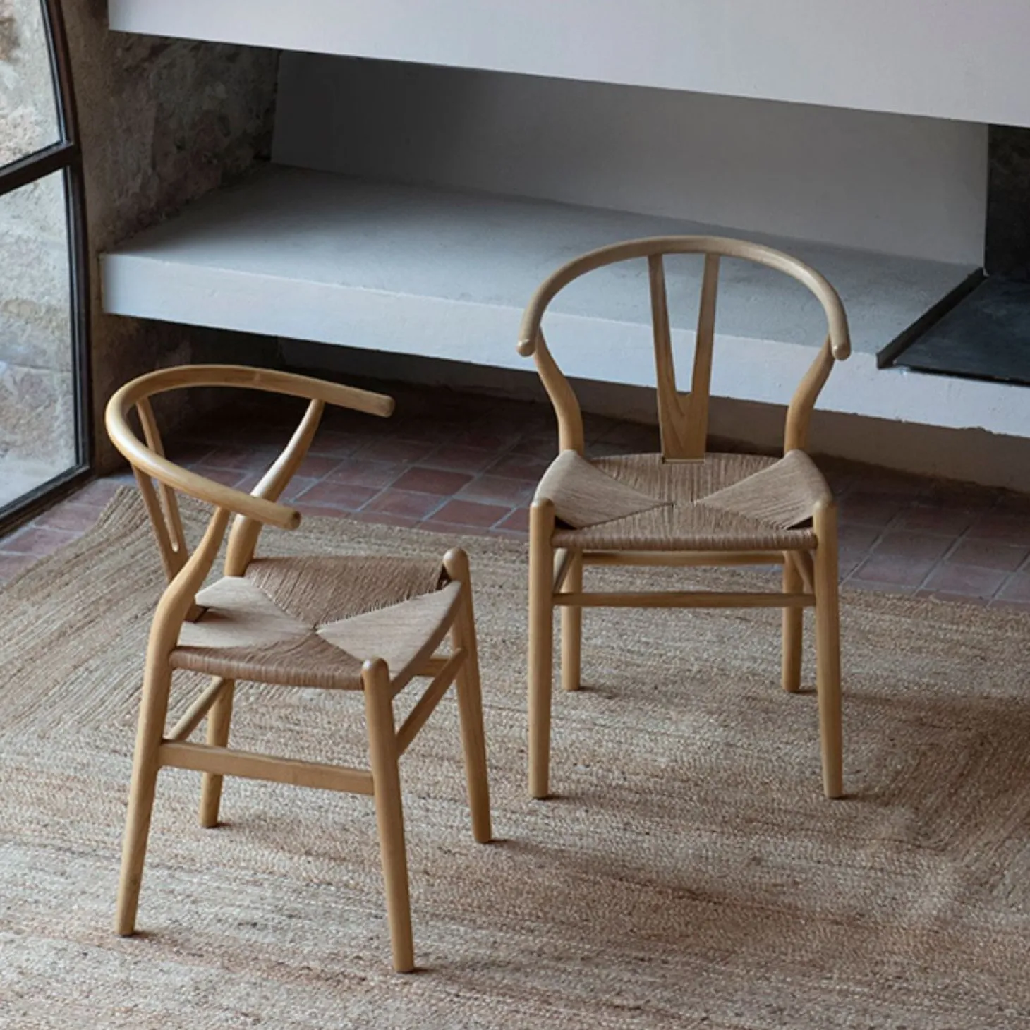 Silla de comedor de madera de olmo Irma 49x42x78cm Clau&Chloe