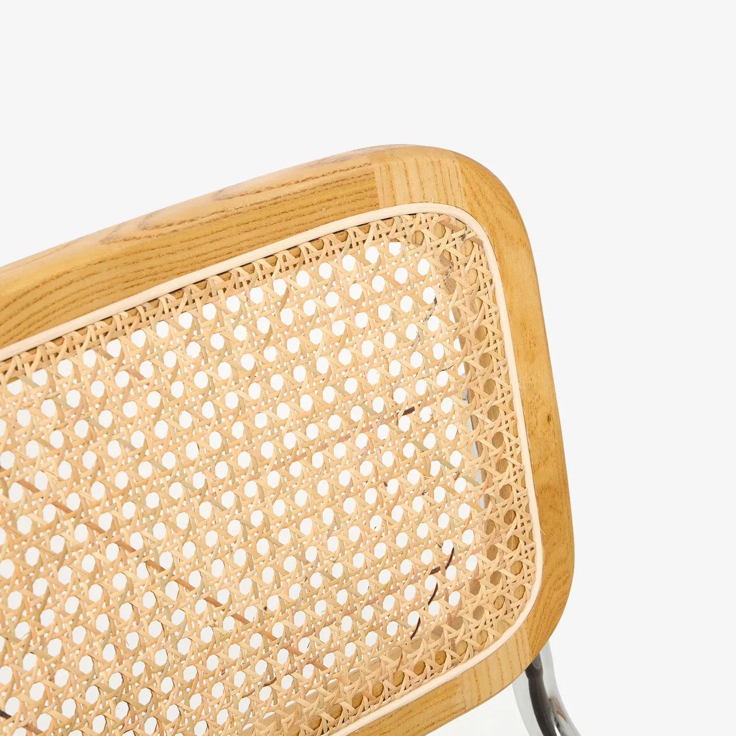 Silla de comedor de madera de olmo y ratán gris Leonor 47,5x63,5x82cm Clau&Chloe