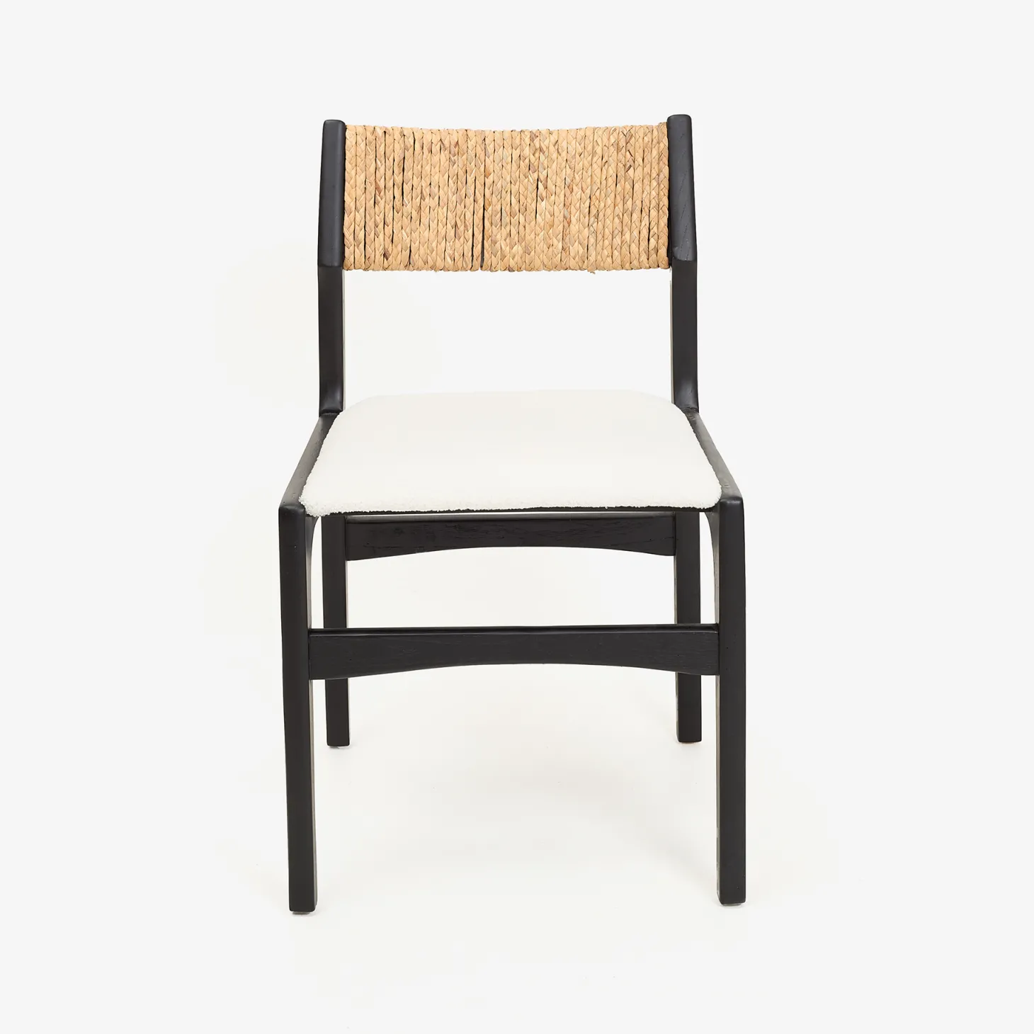 Silla de comedor de madera de olmo negra Jana 48x44x79cm Clau&Chloe