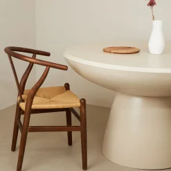 Silla de comedor de madera de olmo marrón oscuro Irma 49x42x78cm Clau&Chloe