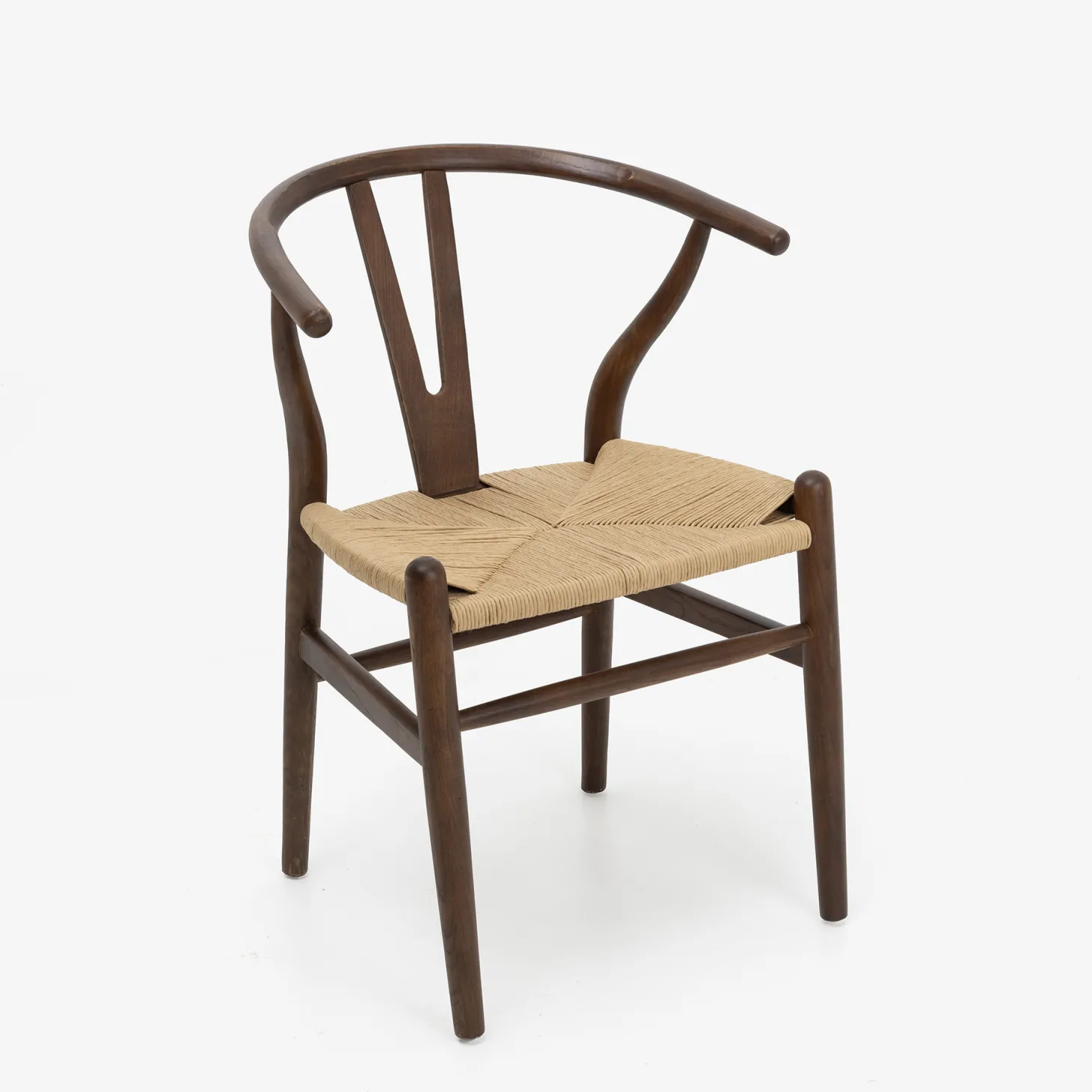 Silla de comedor de madera de olmo marrón oscuro Irma 49x42x78cm Clau&Chloe