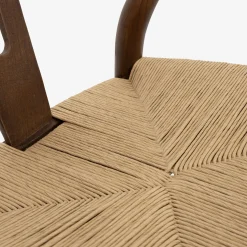 Silla de comedor de madera de olmo marrón oscuro Irma 49x42x78cm Clau&Chloe