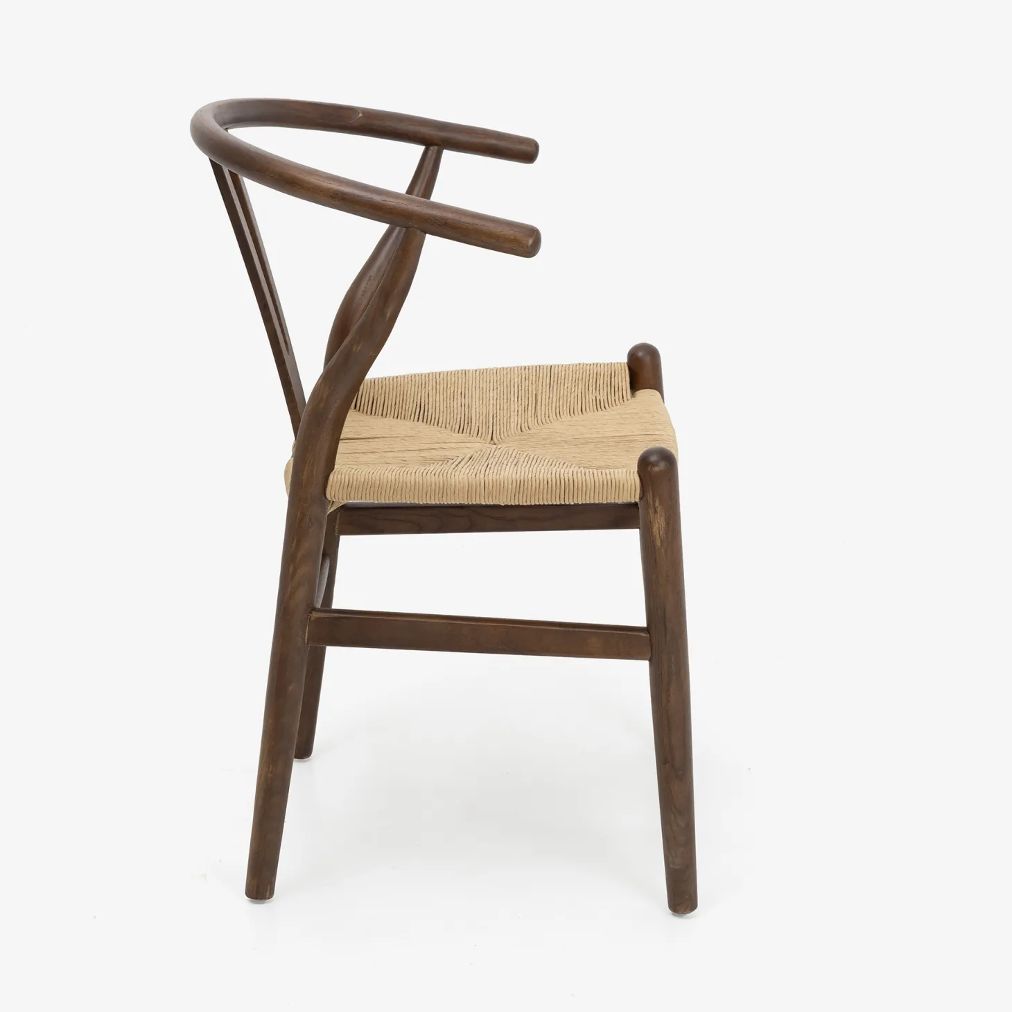 Silla de comedor de madera de olmo marrón oscuro Irma 49x42x78cm Clau&Chloe