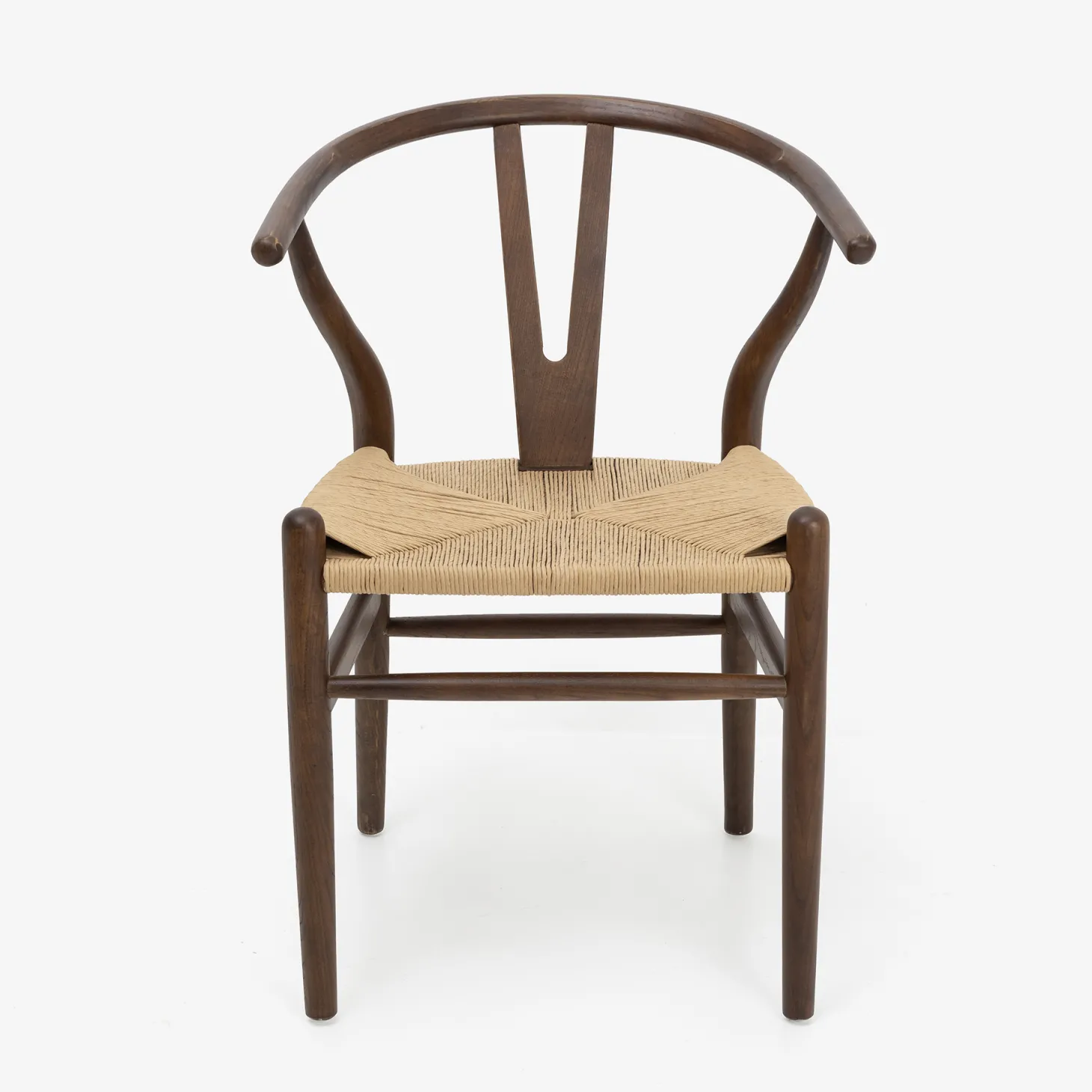 Silla de comedor de madera de olmo marrón oscuro Irma 49x42x78cm Clau&Chloe