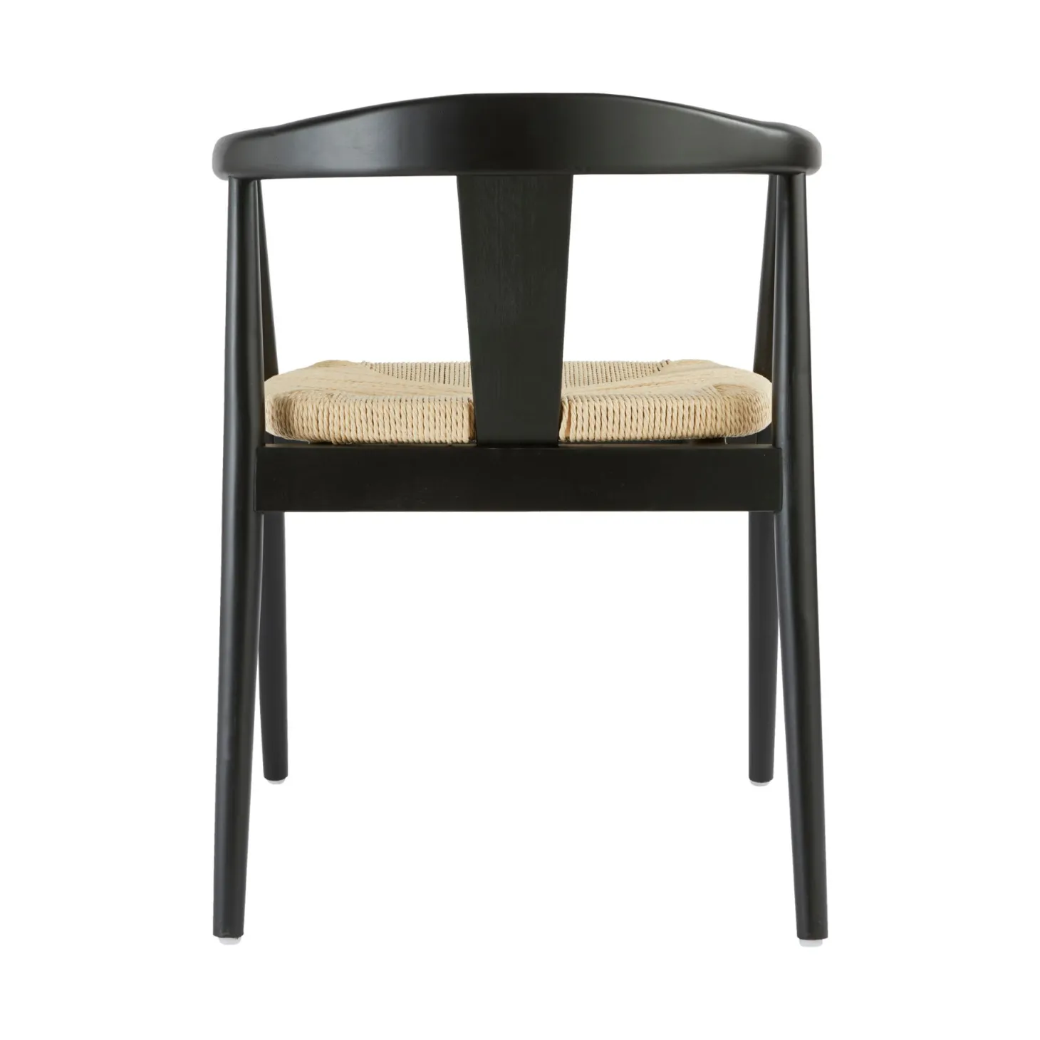 Silla de comedor de madera de haya negra Lilia 56x56x73cm