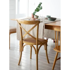 Silla de comedor de madera de olmo Antique 46x42x87cm