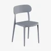 Silla de comedor de polipropileno gris Nesta 45x42x77cm