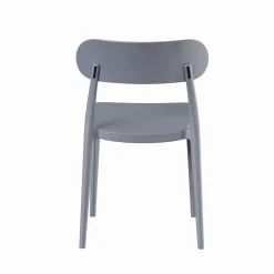 Silla de comedor de polipropileno gris Nesta 45x42x77cm