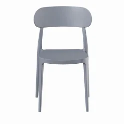 Silla de comedor de polipropileno gris Nesta 45x42x77cm