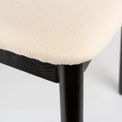 Silla de comedor de ratán y lino Cibran 46x42x85cm Clau&Chloe