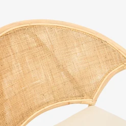 Silla de comedor de ratán beige Milos 77x70x84cm
