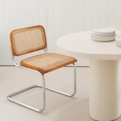 Silla de comedor de ratán Leonor 47,5x63,5x82cm Clau&Chloe