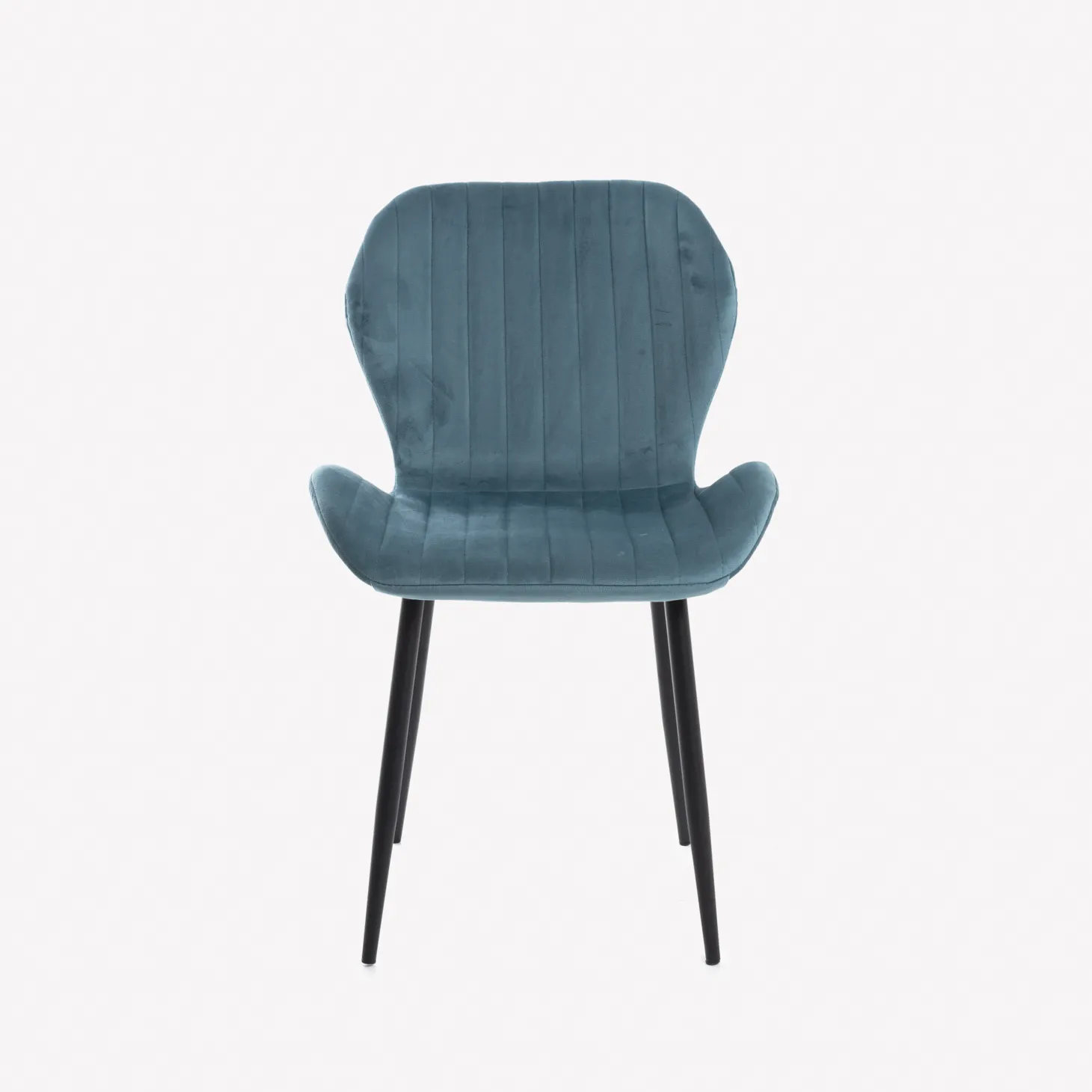 Silla de comedor de terciopelo azul Lydia 54x50x86cm Clau&Chloe