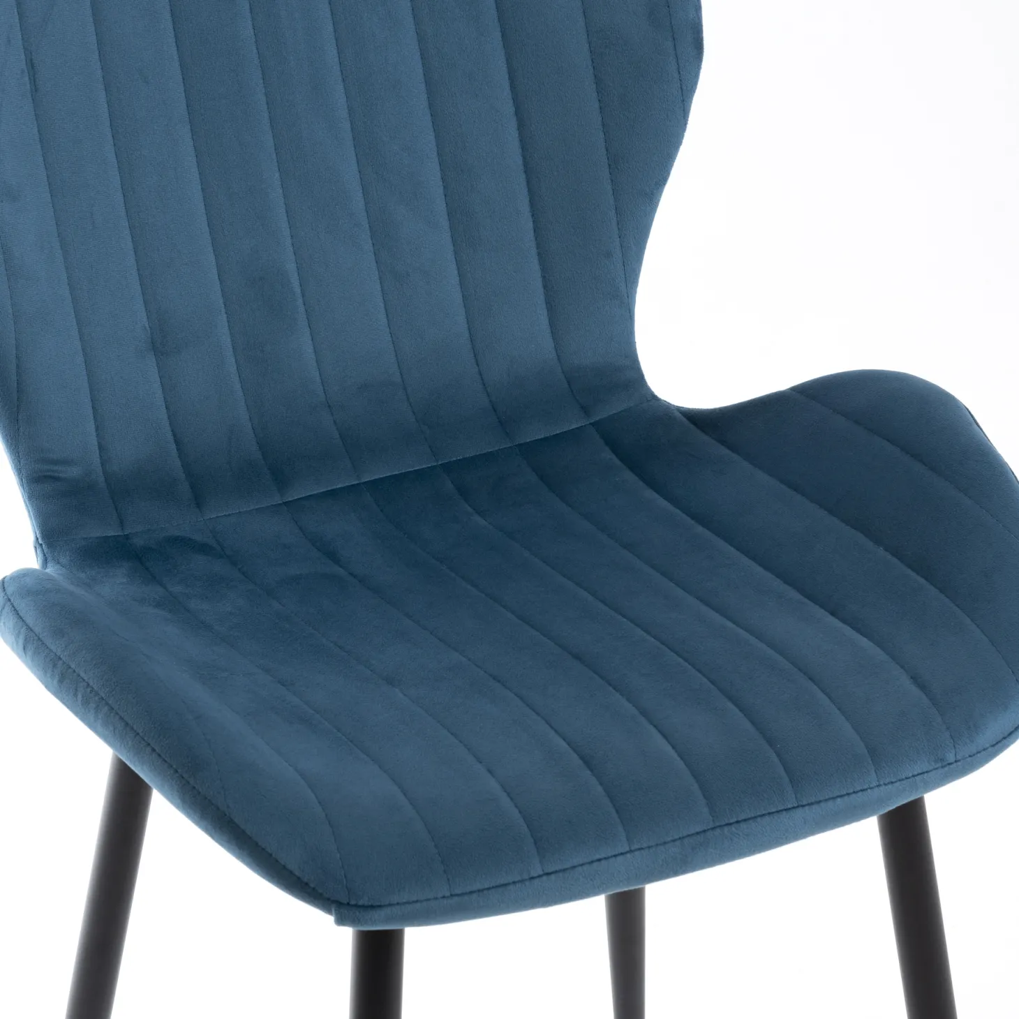 Silla de comedor de terciopelo azul oscuro Lydia 54x50x86cm Clau&Chloe