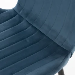 Silla de comedor de terciopelo azul oscuro Lydia 54x50x86cm Clau&Chloe
