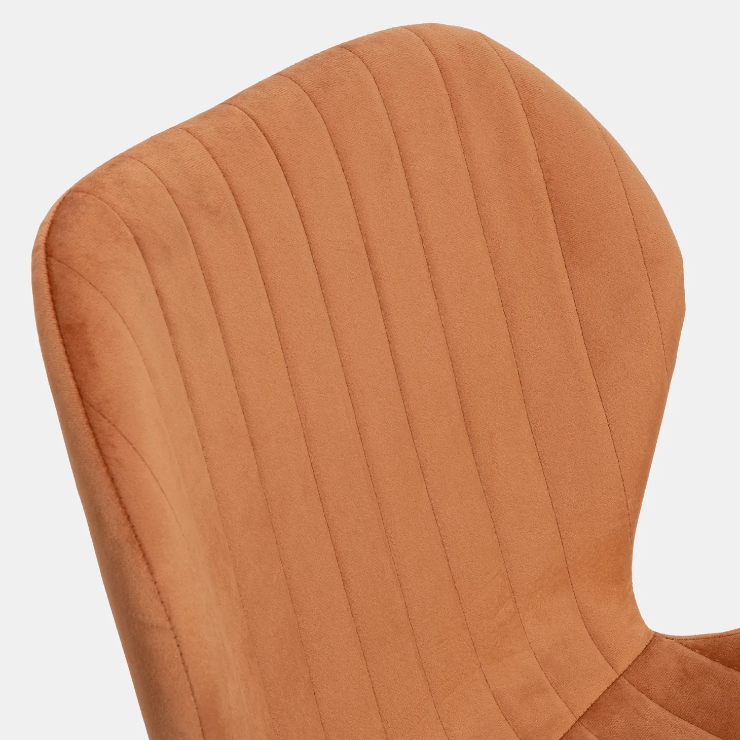Silla de comedor de terciopelo naranja Lydia 54x50x86cm Clau&Chloe