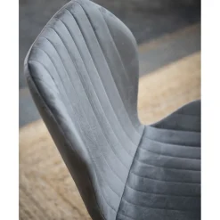 Silla de comedor de terciopelo gris Lydia 54x50x86cm Clau&Chloe