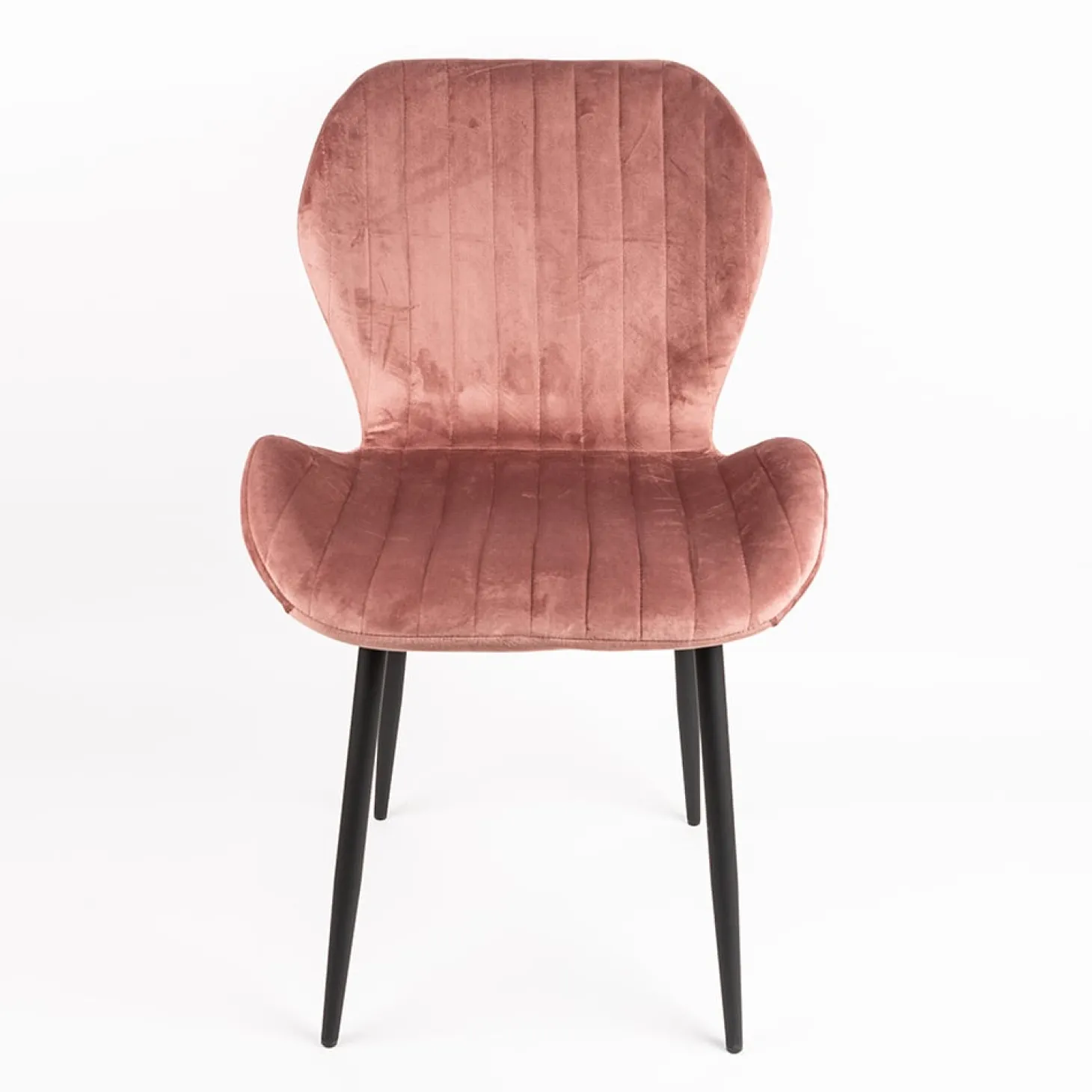 Silla de comedor de terciopelo rosa Lydia 54x50x86cm Clau&Chloe