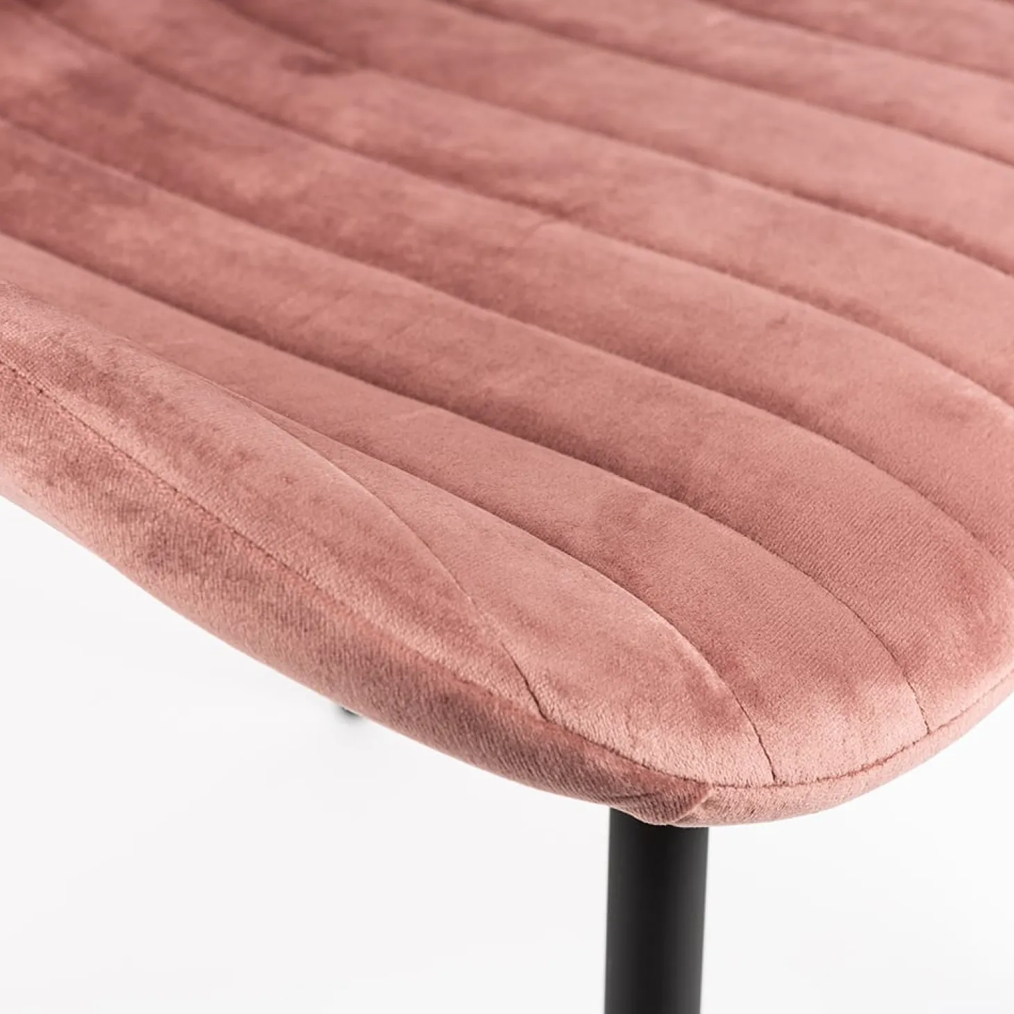 Silla de comedor de terciopelo rosa Lydia 54x50x86cm Clau&Chloe