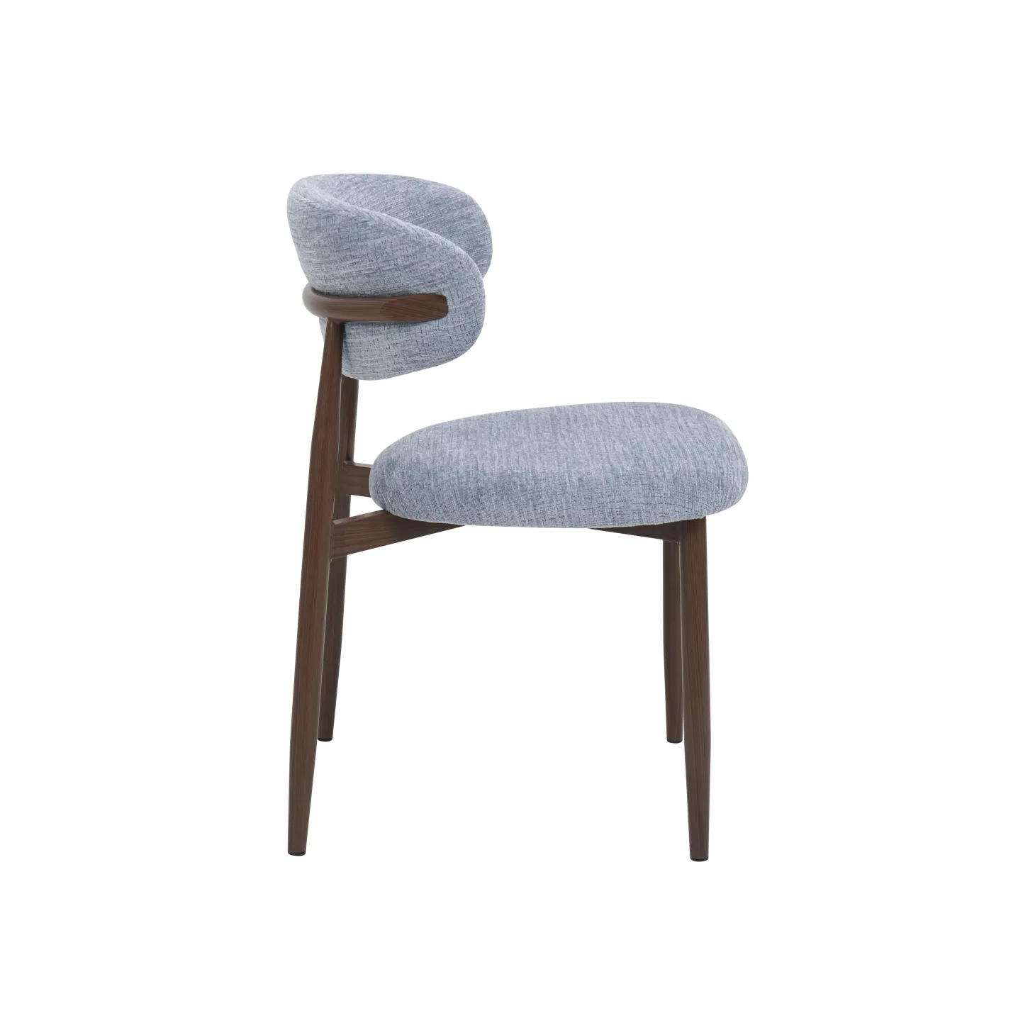 Silla de comedor efecto madera azul Martina 54x52x76cm Clau&Chloe